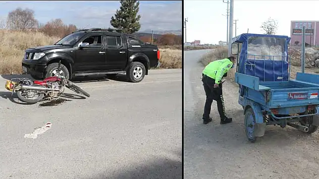 Konya'da kamyonetin çarptığı motosikletli talihsiz genç savrulup başka bir motosiklete çarptı