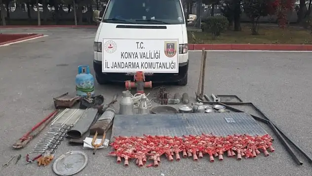 Konya'da bağ evinin kapısını söken hırsızlar Büsan Sanayi önünde yakalandı