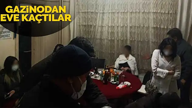 Konya polisi peşlerini bırakmadı! Gazinodan kaçıp evde eğlenirken basıldılar