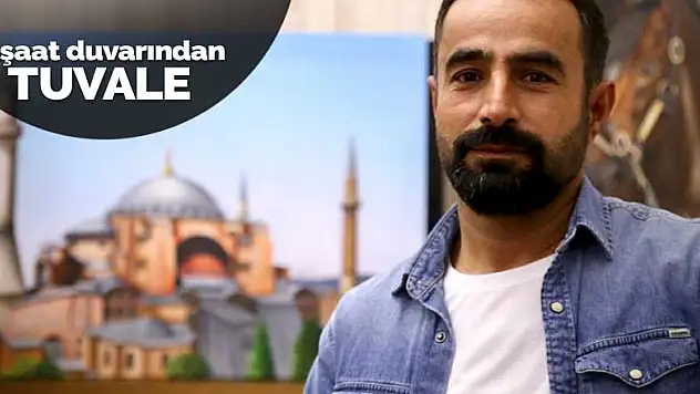 İnşaat duvarından tuvale! Konyalı ressam işçinin eserlerini gören şaşırıyor