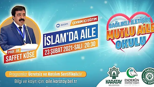 Sağlıklı iletişim mutlu aile okulu seminerleri devam ediyor