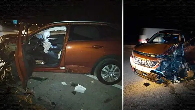 Ereğli'de refüjden atlayarak karşı şeride geçen otomobil tırla çarpıştı