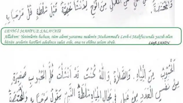 Şahin'in salavat eseri yayımlanacak