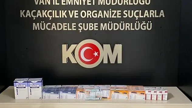 Van'da bin 62 adet tıbbi ilaç ele geçirildi