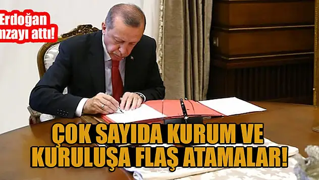Erdoğan imzayı attı! Çok sayıda kurum ve kuruluşa flaş atamalar