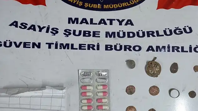 Şüphe üzerine yapılan aramada tarihi eser