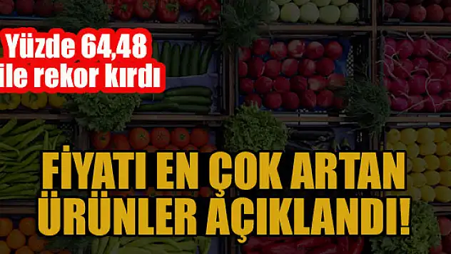 Fiyatı en çok artan ürünler açıklandı! Yüzde 64,48 ile rekor kırdı