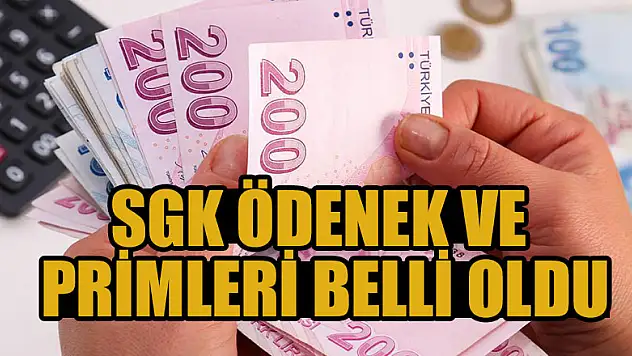 SGK ödenek ve primleri belli oldu