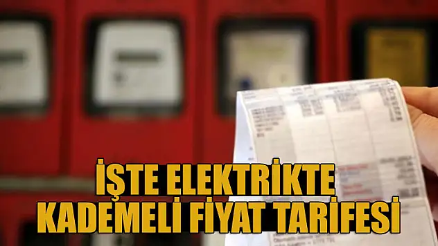 İşte elektrikte kademeli fiyat tarifesi
