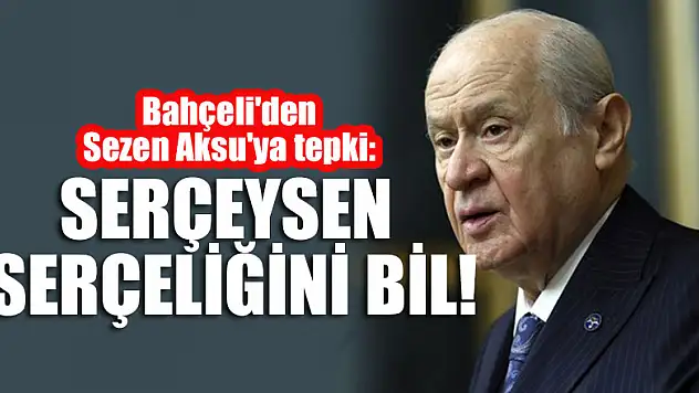 Bahçeli'den Sezen Aksu'ya tepki: Serçeysen serçeliğini bil