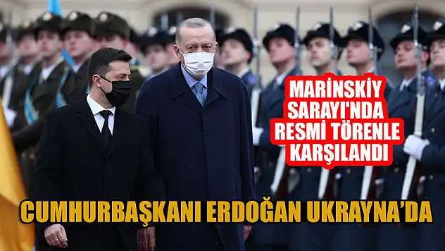 Cumhurbaşkanı Erdoğan Marinskiy Sarayı'nda resmi törenle karşılandı