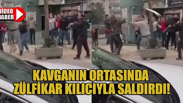 Kavganın ortasında zülfikar kılıcıyla saldırdı!