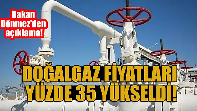 Doğalgaz fiyatları yüzde 35 yükseldi! Bakan Dönmez'den açıklama!