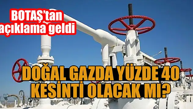 Doğal gazda yüzde 40 kesinti olacak mı? Açıklama geldi