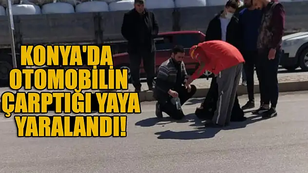 Konya'da otomobilin çarptığı yaya yaralandı