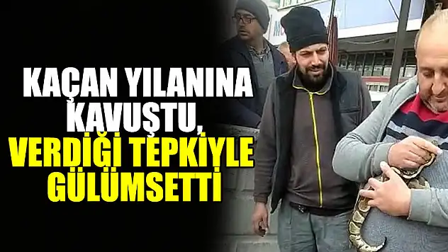 Konya'da kaçan yılanına kavuştu, verdiği tepkiyle gülümsetti