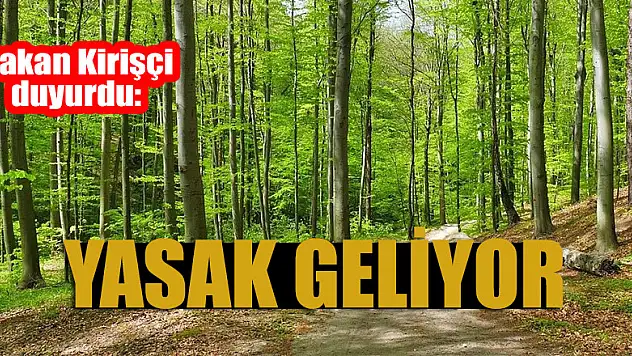 Bakan Kirişçi duyurdu: Yasak geliyor