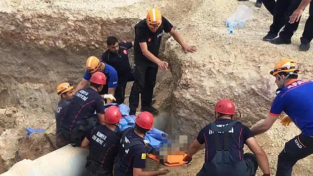 Toprak altında kalan işçi hayatını kaybetti