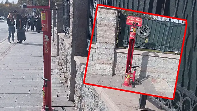 Amaç güzel, uygulama hatalı! Meram Yeniyol'daki bisiklet bakım noktası tepki çekiyor