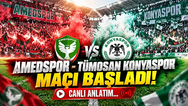 Maç sonucu Amedspor 1-0 Tümosan Konyaspor  / Canlı anlatım