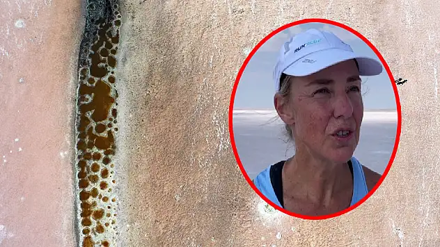 Avustralyalı aktivist Tuz Gölü'nde maraton koştu