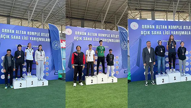 Aydın'ın genç atletleri Konya'dan madalyalarla döndü