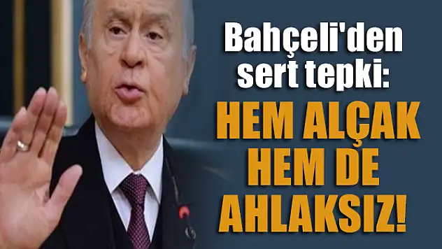 Bahçeli'den sert tepki: Hem alçak hem de ahlaksız!