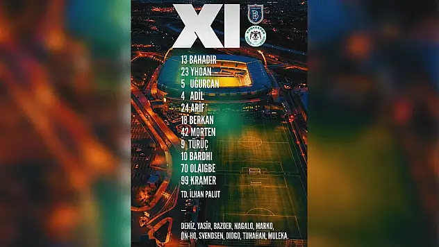 Başakşehir - Konyaspor maçı kadroları belli oldu