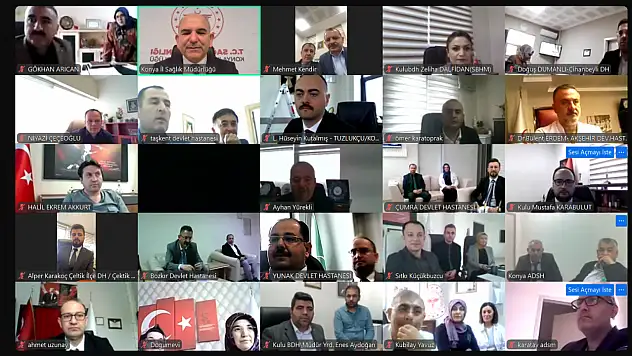 Başhekimlerle telekonferans toplantı