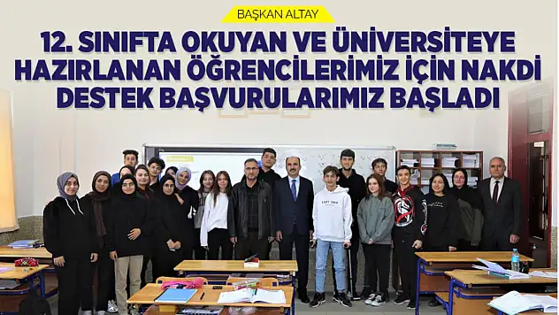 Başkan Altay'dan öğrencilerin yüzünü güldürecek destek: 3 bin TL verecek!