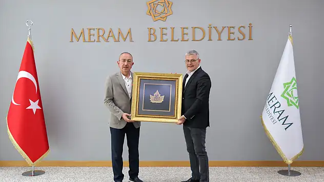 Başkan Ömer Atiker'den Meram Belediye Başkanı Mustafa Kavuş'a ziyaret