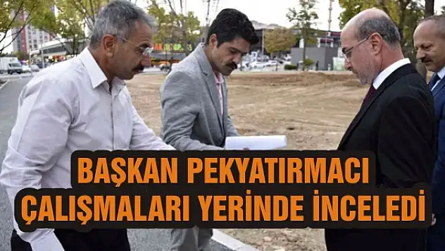 Başkan Pekyatırmacı çalışmaları yerinde inceledi