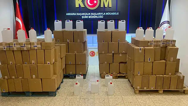 Başkent'te 3 bin litreyi aşkın etil alkol ele geçirildi: 4 gözaltı