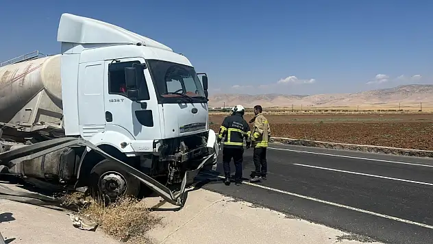 Beton mikseri kaza yaptı