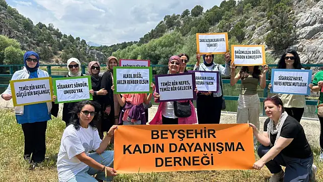 Beyşehir'de doğada buluşması: 'Sigaraya, alkole, uyuşturucuya hayır'