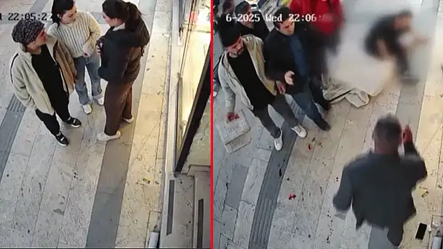 Bıçaklı saldırıya uğrayan kadını, esnaflar meyve kasalarıyla kurtardı