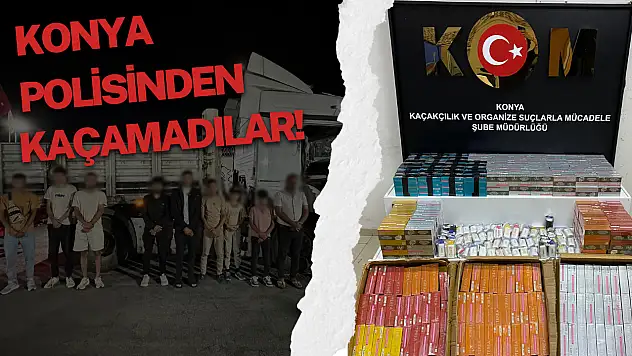 Binlerce dolar ve TL karşılığında kaçak göçmen taşıyordular: Konya polisi suçüstü yakaladı!