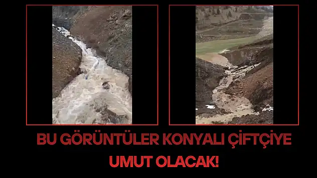 Bu görüntüler Konyalı çiftçiye umut olacak! Yağışlar ve kar suları göleti doldurdu