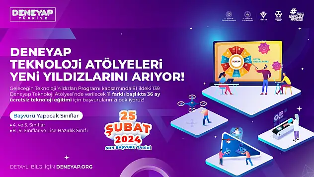 Deneyap Teknoloji Atölyeleri Yeni Yıldızlarını Arıyor!