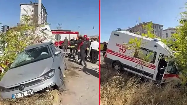 Doktorun aracıyla ambulans çarpıştı: 7 yaralı