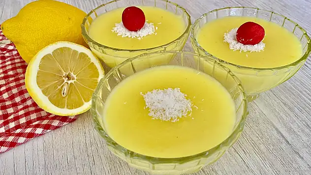 Enfes limonlu muhallebi tarifi! Serinleten tatlı keyfi!