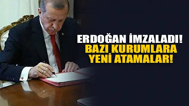 Erdoğan imzaladı! Atama kararları resmi gazetede