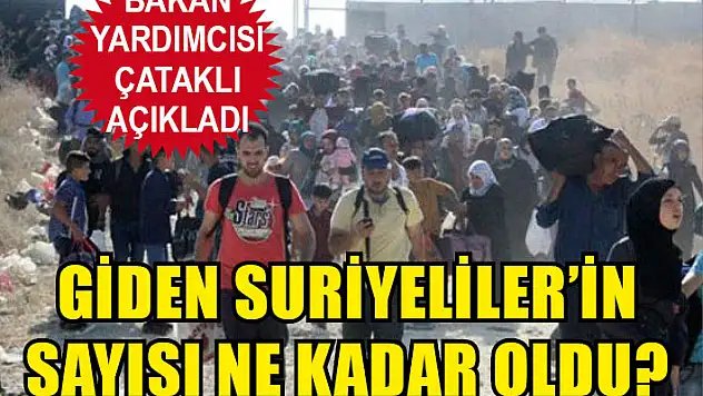 Giden Suriyeliler'in sayısı ne kadar oldu?