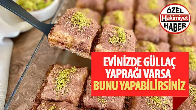 Güllaç yaprağından pratik soğuk baklava tarifi!