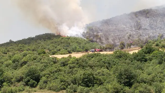Henüz bilinmeyen nedenle çıkan yangına müdahale sürüyor