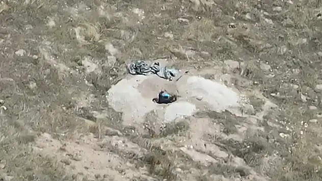 Kaçak kazı yapan şahıs dron ile yakalandı