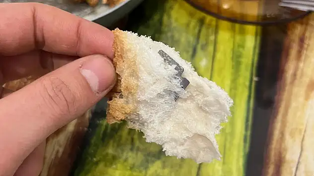 Kahvaltı kabusa döndü: Ekmeğin içinden çıkan şoke etti