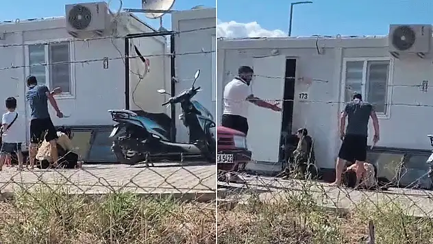 Karısını evlatlarının gözü önünde bıçakla yere yatırıp hunharca dövdü