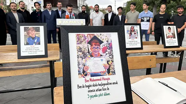 Konya 'Boş Sıralar' etkinliğiyle Gazzeli çocuklar anıldı