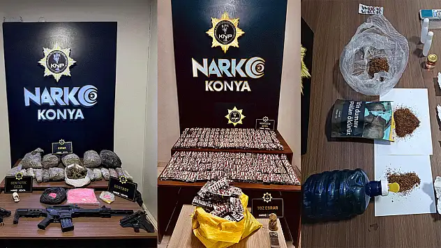 Konya'da 20 günde 97 operasyon! 110 kişi tutuklandı